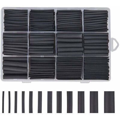 OEM Gaine Thermoretractable Noire 625pcs Gaine Thermo Retractable Gaines Thermoretractables Un Assortiment De 8 Tailles 1 – 10 Mm,gu.b/bon - Publicité OEM Gaine Thermoretractable Noire 625pcs Gaine Thermo Retractable Gaines Thermoretractables Un Assortiment De 8 Tailles 1 – 10 Mm,gu.b/bon - Publicité