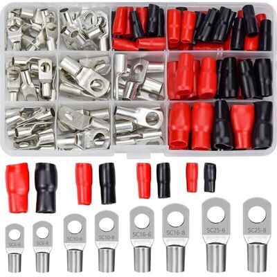 MOXIE 120 Pièces Cosse À Sertir Kit Cosses Electriques Pour Voiture Avec Sertir Bornes De Batterie Connecteur Sc Aperçu De La Bouche Et Lsolation Bottes,cosses Électriques À Sertir En T Tap - Cosses Mâles I - Publicité MOXIE 120 Pièces Cosse À Sertir Kit Cosses Electriques Pour Voiture Avec Sertir Bornes De Batterie Connecteur Sc Aperçu De La Bouche Et Lsolation Bottes,cosses Électriques À Sertir En T Tap - Cosses Mâles I - Publicité