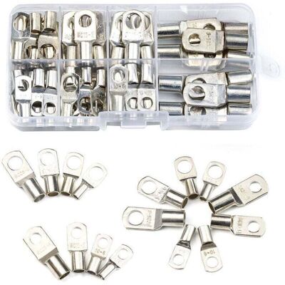 OEM Bornier 60 Pièces Câble Robuste Extrémité Fermée Tubulaire R-ing Bornes Connecteurs Fil De Cuivre Cosses Oeillets Tubulaire Assortiment Boîte Conception, Silver - Publicité OEM Bornier 60 Pièces Câble Robuste Extrémité Fermée Tubulaire R-ing Bornes Connecteurs Fil De Cuivre Cosses Oeillets Tubulaire Assortiment Boîte Conception, Silver - Publicité