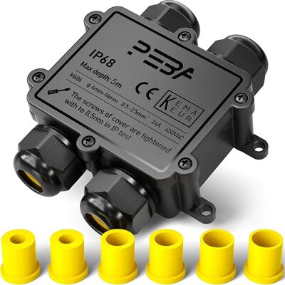 SANS MARQUE ® Boîte De Dérivation Étanche Ip68 - Etanche Boîte De Jonction - Boîtier De Raccordement Électrique 4 Voies Pour Câble De Ø4-14mm - Connecteurs De Câbles Étanches,parfait Pour Câble Extérieur - Publicité SANS MARQUE ® Boîte De Dérivation Étanche Ip68 - Etanche Boîte De Jonction - Boîtier De Raccordement Électrique 4 Voies Pour Câble De Ø4-14mm - Connecteurs De Câbles Étanches,parfait Pour Câble Extérieur - Publicité