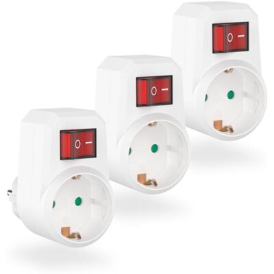 Scotch 3 Adaptateurs De Prise, Adaptateur Avec Interrupteur, Adaptateur Avec Sécurité Enfant, Connexion Schuko Jusqu'à 3680 W, Prise Avec Contact De Terre - Publicité Scotch 3 Adaptateurs De Prise, Adaptateur Avec Interrupteur, Adaptateur Avec Sécurité Enfant, Connexion Schuko Jusqu'à 3680 W, Prise Avec Contact De Terre - Publicité