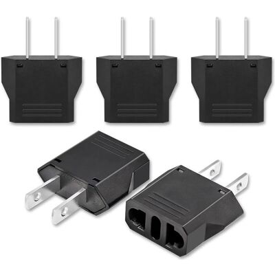 MOXIE Aougo – Lot De 5 Adaptateurs De Voyage Type A – Pour Prises Usa, Canada, Japon – Courant 6a, Puissance 1500w – Matériaux Ignifuges - Publicité MOXIE Aougo – Lot De 5 Adaptateurs De Voyage Type A – Pour Prises Usa, Canada, Japon – Courant 6a, Puissance 1500w – Matériaux Ignifuges - Publicité