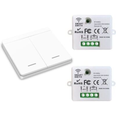 OEM Interrupteur D'Éclairsans Fil, Interrupteur De Sécurité De L'Émetteur Rf Et Contrôleur De Récepteur 10a, Installation Facile Pour Lampe Jusqu'à 1500w - Publicité OEM Interrupteur D'Éclairsans Fil, Interrupteur De Sécurité De L'Émetteur Rf Et Contrôleur De Récepteur 10a, Installation Facile Pour Lampe Jusqu'à 1500w - Publicité