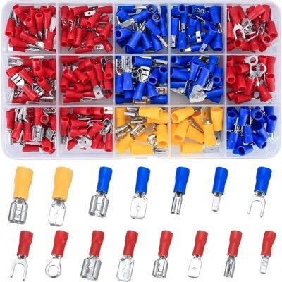 OEM 280 Pièces Cosses A Sertir Electriques, Connecteur Electriques Mâles Et Femelles, Pour Voiture, Cosses Plates, Cosses Fourches, Cosses Anneau-crezuo - Publicité OEM 280 Pièces Cosses A Sertir Electriques, Connecteur Electriques Mâles Et Femelles, Pour Voiture, Cosses Plates, Cosses Fourches, Cosses Anneau-crezuo - Publicité
