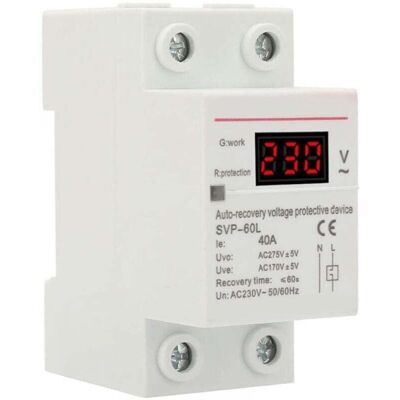 OEM Regulateur De Tension, Dispositif De Protection Contre Les Surtensions Et Les Sous-tensions À Récupération Automatique 230v 40a Protecteur De Montage Sur Rail Din-crezuo - Publicité OEM Regulateur De Tension, Dispositif De Protection Contre Les Surtensions Et Les Sous-tensions À Récupération Automatique 230v 40a Protecteur De Montage Sur Rail Din-crezuo - Publicité
