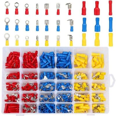 OEM 480pcs Cosse Electriques,cosses Electriques Pour Voiture,connecteur Electrique,assortiment Connecteurs Isoées Sertissage-crezuo - Publicité OEM 480pcs Cosse Electriques,cosses Electriques Pour Voiture,connecteur Electrique,assortiment Connecteurs Isoées Sertissage-crezuo - Publicité