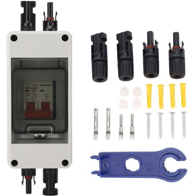 WEYTOLL Mini Disjoncteur De Commutateur De Déconnexion Solaire Avec Boîte De Distribution Étanche Ip65, Sectionneur Pv Dc500v 20a - Publicité WEYTOLL Mini Disjoncteur De Commutateur De Déconnexion Solaire Avec Boîte De Distribution Étanche Ip65, Sectionneur Pv Dc500v 20a - Publicité