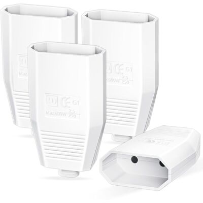 Generic 4 Pcs Prise Electrique Femelle, Le Connecteur Europe Fiche Plate Contact De Protection, Accouplement Plat Euro 250v Prise Euro Plate Fiche Electrique - Publicité Generic 4 Pcs Prise Electrique Femelle, Le Connecteur Europe Fiche Plate Contact De Protection, Accouplement Plat Euro 250v Prise Euro Plate Fiche Electrique - Publicité