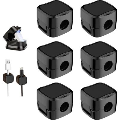Vision 6 Pcs Clips Câble,support De Câble Chargement Magnétique De Téléphone Adhésif Puissant Gestionnaire De Câbles,organisateur De Câbles,rangements De Câbles Pour Bureau,table De Nuit,hdmi,noir - Publicité Vision 6 Pcs Clips Câble,support De Câble Chargement Magnétique De Téléphone Adhésif Puissant Gestionnaire De Câbles,organisateur De Câbles,rangements De Câbles Pour Bureau,table De Nuit,hdmi,noir - Publicité