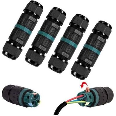OEM Lot De 4 Connecteur Électrique Etanche Ip68 - Connecteur À 3 Broches Pour Câble De Ø5-12 Mm De Diamètre, Boîte Dérivation Extérieur Pour Jardin Et Souterrain, - Publicité OEM Lot De 4 Connecteur Électrique Etanche Ip68 - Connecteur À 3 Broches Pour Câble De Ø5-12 Mm De Diamètre, Boîte Dérivation Extérieur Pour Jardin Et Souterrain, - Publicité