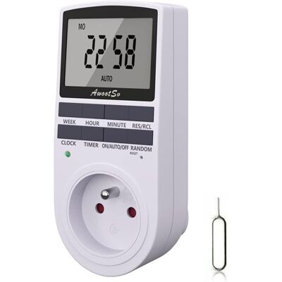 OEM 1 Paquet De Minuterie De Prise Numérique Programmable, Minuterie De Prise De Courant Avec Écran Lcd Et Mode Aléatoire Antivol, Économie D'Énergie Pour Les Appareils Ménagers Et L'Éclairage-dou - Publicité OEM 1 Paquet De Minuterie De Prise Numérique Programmable, Minuterie De Prise De Courant Avec Écran Lcd Et Mode Aléatoire Antivol, Économie D'Énergie Pour Les Appareils Ménagers Et L'Éclairage-dou - Publicité