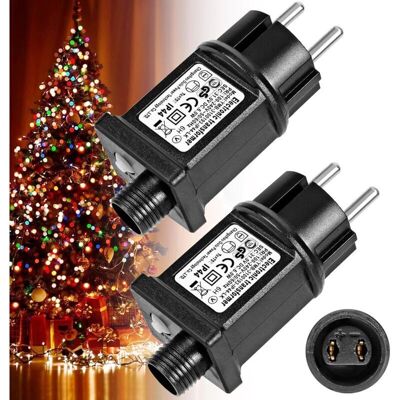 XISRENS 2 Pièce Transformateur 31v 6w Led D'Alimentation, Adaptateur Pilote Basse Tension Clignoteur Ip44 Avec 8 Modes, Minuterie Et Fonction Mémoire Pour Guirlande, Lumières, Décorations De Noël - Publicité XISRENS 2 Pièce Transformateur 31v 6w Led D'Alimentation, Adaptateur Pilote Basse Tension Clignoteur Ip44 Avec 8 Modes, Minuterie Et Fonction Mémoire Pour Guirlande, Lumières, Décorations De Noël - Publicité