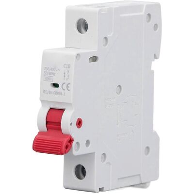 MIXHOME Disjoncteur Miniature Unipolaire, 6 Ka, Petit Disjoncteur Pour Applications Domestiques, 230 V/400 V - Publicité MIXHOME Disjoncteur Miniature Unipolaire, 6 Ka, Petit Disjoncteur Pour Applications Domestiques, 230 V/400 V - Publicité