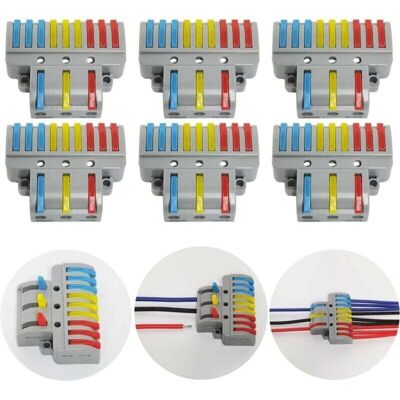 OEM Bornes De Connexion, 6 Pcs Connecteur Électrique Avec Levier De Fonctionnement, Compact Borne De Connexion Électrique Automatique, 3 In 9 Out, Avec Vis De Montage - Publicité OEM Bornes De Connexion, 6 Pcs Connecteur Électrique Avec Levier De Fonctionnement, Compact Borne De Connexion Électrique Automatique, 3 In 9 Out, Avec Vis De Montage - Publicité