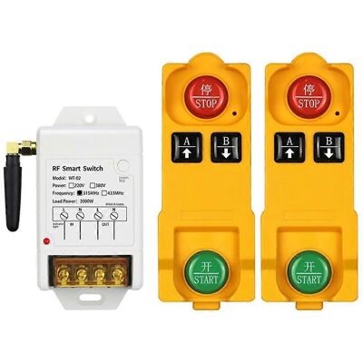 ALLAUVE Récepteur Radiofréquence Sans Fil 4 Canaux 12 V/48 V Cc, Télécommande Longue Portée, Double Télécommande, 315 Mhz - Publicité ALLAUVE Récepteur Radiofréquence Sans Fil 4 Canaux 12 V/48 V Cc, Télécommande Longue Portée, Double Télécommande, 315 Mhz - Publicité