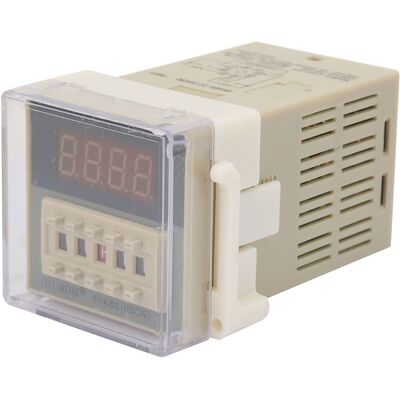 LBVIE O111rom Dh48s‑2z Minuterie À Affichage Lcd, Relais Temporisé, 8 Broches, 0,01 S‑9999 H (24 V Ca/cc) - Publicité LBVIE O111rom Dh48s‑2z Minuterie À Affichage Lcd, Relais Temporisé, 8 Broches, 0,01 S‑9999 H (24 V Ca/cc) - Publicité