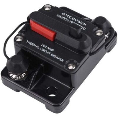 ABYSSE Dc12v-24v 50a-300a Porte-fusible Etanche Disjoncteur Avec Réinitialisation Manuelle Protection Contre Surcharge Surtension Surintensité Pour Audio Stéréo Vidéo Voiture Auto, Version Améliorée(200a) - Publicité ABYSSE Dc12v-24v 50a-300a Porte-fusible Etanche Disjoncteur Avec Réinitialisation Manuelle Protection Contre Surcharge Surtension Surintensité Pour Audio Stéréo Vidéo Voiture Auto, Version Améliorée(200a) - Publicité