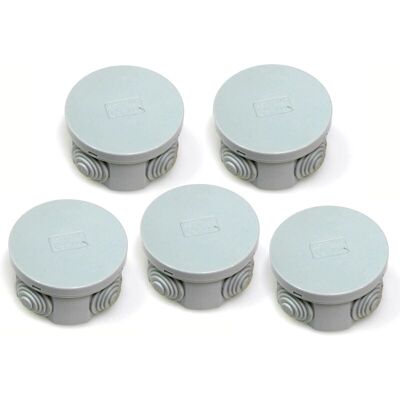 MOXIE Lot De 5 Boîtes De Dérivation Ip44 Œillets En Caoutchouc Et Couvercle À Clipser 65 X 30 Mm - Publicité MOXIE Lot De 5 Boîtes De Dérivation Ip44 Œillets En Caoutchouc Et Couvercle À Clipser 65 X 30 Mm - Publicité