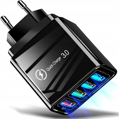 OEM Chargeur Mural Rapide 4 Ports Usb Quick Charge 3.0 La13noir - Publicité OEM Chargeur Mural Rapide 4 Ports Usb Quick Charge 3.0 La13noir - Publicité