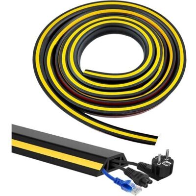 OEM Cache Cable Sol Autocollant 400 Cm, Passage De Cable Au Sol En Pvc Flexible Noir, Protege Cable Sol Facile À Couper Avec 3 Canaux De Câbles, Cache Cable Pour Aux Bureaux, Ateliers, Entrepôts - Publicité OEM Cache Cable Sol Autocollant 400 Cm, Passage De Cable Au Sol En Pvc Flexible Noir, Protege Cable Sol Facile À Couper Avec 3 Canaux De Câbles, Cache Cable Pour Aux Bureaux, Ateliers, Entrepôts - Publicité
