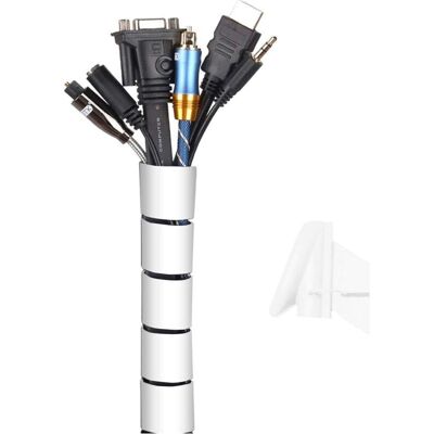 Andiamo Cache Câble 2m – Gaine Souple Électrique Pour Gestion Câbles Tv Et Pc – Blanc – Ø16mm Pour Espaces Confinés - Publicité Andiamo Cache Câble 2m – Gaine Souple Électrique Pour Gestion Câbles Tv Et Pc – Blanc – Ø16mm Pour Espaces Confinés - Publicité