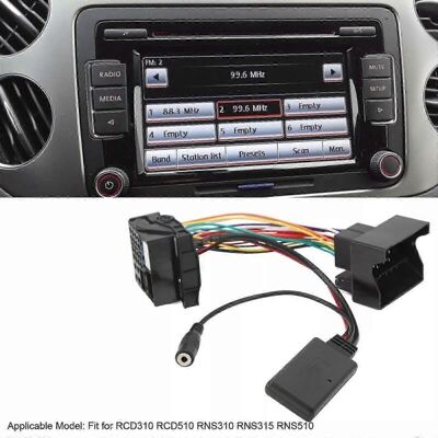 Andiamo Adaptateur Aux Bluetooth 5.0 Pour Voiture Avec Microphone Mains Libres Pour Rcd310. Rcd510 Et Rns310 - Publicité Andiamo Adaptateur Aux Bluetooth 5.0 Pour Voiture Avec Microphone Mains Libres Pour Rcd310. Rcd510 Et Rns310 - Publicité