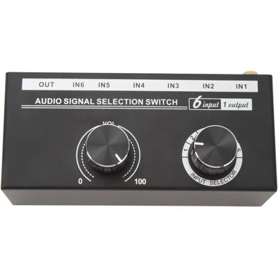 OEM Sélecteur Audio Qh 06 6 Entrées 1 Sortie, Sélecteur De Source Audio, Partage De Connexion Téléphone/ordinateur - Publicité OEM Sélecteur Audio Qh 06 6 Entrées 1 Sortie, Sélecteur De Source Audio, Partage De Connexion Téléphone/ordinateur - Publicité