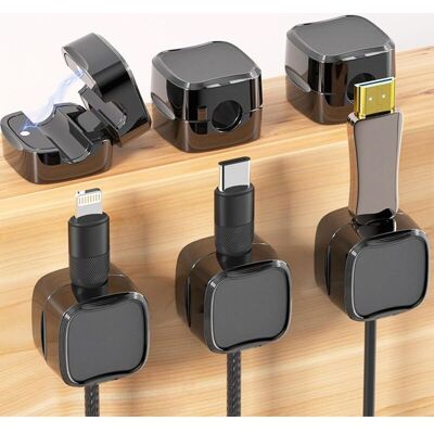 MOXIE Cable Clips Support De Câble,attache-câble Magnétique,clips Câble Organisateur Bureau,clip De Câble Autocollant, 6pcs - Publicité MOXIE Cable Clips Support De Câble,attache-câble Magnétique,clips Câble Organisateur Bureau,clip De Câble Autocollant, 6pcs - Publicité