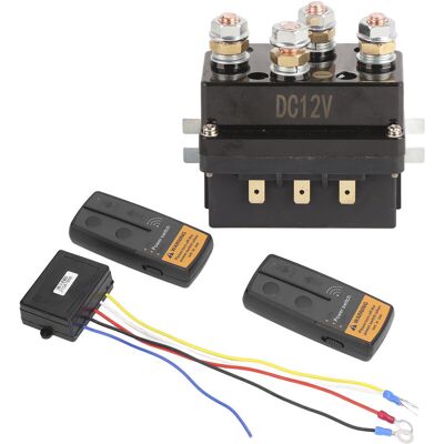 MOXIE Kit De Télécommande De Treuil Sans Fil Dc500a 12v, Relais Solénode De Treuil Pour Atv Utv De 8000lbs À 12000lbs - Publicité MOXIE Kit De Télécommande De Treuil Sans Fil Dc500a 12v, Relais Solénode De Treuil Pour Atv Utv De 8000lbs À 12000lbs - Publicité