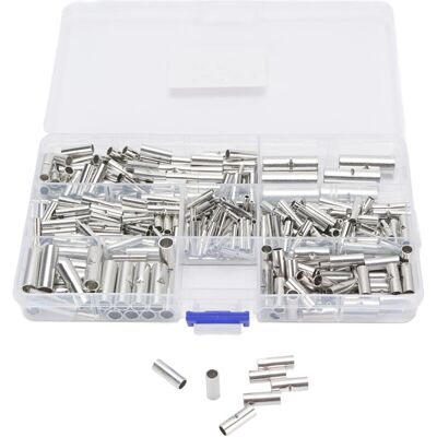 MOXIE Kit De 380 Connecteurs Bout À Bout Non Isolés, Connecteurs De Jonction Bout À Bout Pour Fils De Calibre 26 À 6, En Cuivre Étamé Sans Soudure, De Qualité Marine, À Sertir. Publicité MOXIE Kit De 380 Connecteurs Bout À Bout Non Isolés, Connecteurs De Jonction Bout À Bout Pour Fils De Calibre 26 À 6, En Cuivre Étamé Sans Soudure, De Qualité Marine, À Sertir. Publicité