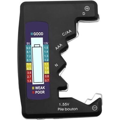 MOXIE Testeur De Batterie Numérique Testeur Universel Testeur D'Écran Lcd Pour Aa Aaa N 1.5v Bouton Bouton Piles À Boutons - Publicité MOXIE Testeur De Batterie Numérique Testeur Universel Testeur D'Écran Lcd Pour Aa Aaa N 1.5v Bouton Bouton Piles À Boutons - Publicité