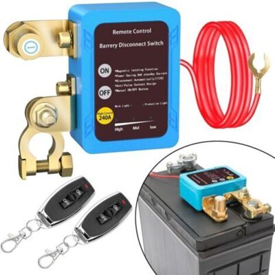 Ecleanfy-disjoncteur De Batterie 12 V Avec Télécommande, Disjoncteur De Batterie 12 V 240 A Avec 2 Télécommandes Kill Switch Anti-vol Pour Moto, Voiture, Camping-car, Bateau, Yacht, Caravane (bleu) - Publicité Ecleanfy-disjoncteur De Batterie 12 V Avec Télécommande, Disjoncteur De Batterie 12 V 240 A Avec 2 Télécommandes Kill Switch Anti-vol Pour Moto, Voiture, Camping-car, Bateau, Yacht, Caravane (bleu) - Publicité