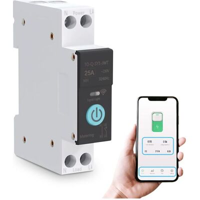 MOXIE Disjoncteur Sur Rail Din Commutateur Wifi Intelligent Télécommande Pour Téléphone Portable Sans Fil 3 Modes De Synchronisation Fonction Pour Appareils Ménagers Convient Pour La Maison(25a) - Publicité MOXIE Disjoncteur Sur Rail Din Commutateur Wifi Intelligent Télécommande Pour Téléphone Portable Sans Fil 3 Modes De Synchronisation Fonction Pour Appareils Ménagers Convient Pour La Maison(25a) - Publicité