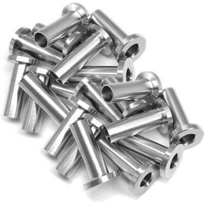 ABYSSE 30 Pcs Manchons De Protection En Acier Inoxydable Pour Garde-corps De Câble 1/8 Pouce Poteaux En Bois, Balustrade De Bricolage - Publicité ABYSSE 30 Pcs Manchons De Protection En Acier Inoxydable Pour Garde-corps De Câble 1/8 Pouce Poteaux En Bois, Balustrade De Bricolage - Publicité