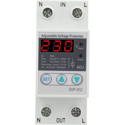 OEM Régulateur De Tension 230v. Contre Les Surtensions Relais De Protection De Récupération Réglable Voltmètre Svp-912(63a) - Publicité OEM Régulateur De Tension 230v. Contre Les Surtensions Relais De Protection De Récupération Réglable Voltmètre Svp-912(63a) - Publicité