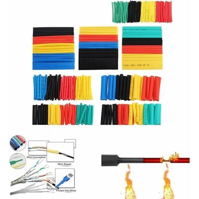 OEM Kit De 164 Morceaux De Gaine Thermorétractable Pour Isolation Électrique, 5 Couleurs Et 8 Tailles - Publicité OEM Kit De 164 Morceaux De Gaine Thermorétractable Pour Isolation Électrique, 5 Couleurs Et 8 Tailles - Publicité