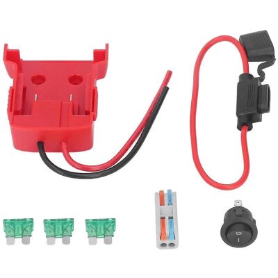 FLAMMKRAFT Adaptateur De Connecteur De Batterie Avec Borne Fusible, Convertisseur De Batterie Au Lithium Abs Sécurisé Pour M18 18v - Publicité FLAMMKRAFT Adaptateur De Connecteur De Batterie Avec Borne Fusible, Convertisseur De Batterie Au Lithium Abs Sécurisé Pour M18 18v - Publicité