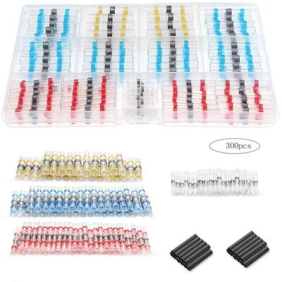 OEM Connecteur Electrique, 300pcs Cosses Electriques A Serti, Thermosoudable Kit De Connecteurs De Bornes De Qualité Marine, Connecteur À Souder Étanche Pour Moto Marine Automobile-crezuo - Publicité OEM Connecteur Electrique, 300pcs Cosses Electriques A Serti, Thermosoudable Kit De Connecteurs De Bornes De Qualité Marine, Connecteur À Souder Étanche Pour Moto Marine Automobile-crezuo - Publicité