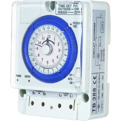 MOXIE Sjlerst Minuterie Mécanique 24 Heures Avec Pile, Bouton-poussoir, 100 V-240 V, 15 A, Rail Din, Pour Lampes Led À Économie D'Énergie - Publicité MOXIE Sjlerst Minuterie Mécanique 24 Heures Avec Pile, Bouton-poussoir, 100 V-240 V, 15 A, Rail Din, Pour Lampes Led À Économie D'Énergie - Publicité