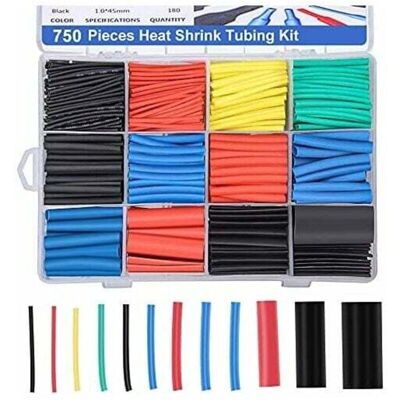 Scotch Gaine Thermorétractable 750 Pièces Tube Isolation Électrique 5 Couleurs 12 Tailles Rapport 2:1 - Publicité Scotch Gaine Thermorétractable 750 Pièces Tube Isolation Électrique 5 Couleurs 12 Tailles Rapport 2:1 - Publicité