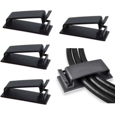 ABYSSE Lot De 50 Clips De Gestion De Câbles Auto-adhésifs (noir), Organisateurs De Câbles, Clips De Fil, Support De Cordon Pour Tv, Pc, Câble Ethernet Sous Bureau, Bureau À Domicile. Publicité ABYSSE Lot De 50 Clips De Gestion De Câbles Auto-adhésifs (noir), Organisateurs De Câbles, Clips De Fil, Support De Cordon Pour Tv, Pc, Câble Ethernet Sous Bureau, Bureau À Domicile. Publicité