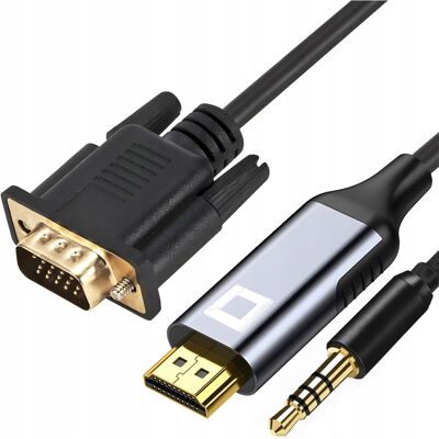 OEM Convertisseur De Câble Vga Vers Hdmi Co2 Avec Adaptateur Audio Full Hd 60 Hz 1 M - Publicité OEM Convertisseur De Câble Vga Vers Hdmi Co2 Avec Adaptateur Audio Full Hd 60 Hz 1 M - Publicité