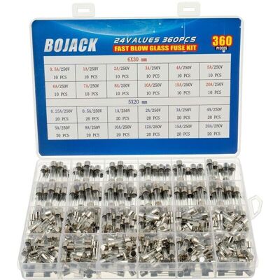 OEM 24 Valeurs 360 Pièces Kit D'Assortiment De Fusibles En Verre À Fusion Rapide 250v 5x20mm 6x30mm 0,25 0,5 1 2 3 4 5 6 7 8 10 12 15 20a Emballage Dans Une Boîte En Plastique Transparente - Publicité OEM 24 Valeurs 360 Pièces Kit D'Assortiment De Fusibles En Verre À Fusion Rapide 250v 5x20mm 6x30mm 0,25 0,5 1 2 3 4 5 6 7 8 10 12 15 20a Emballage Dans Une Boîte En Plastique Transparente - Publicité