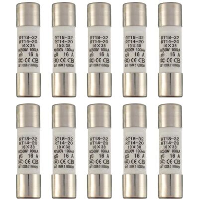 OEM Fusible Céramique Haute Tension Rt18-32 16 A / 500 V, Format Cylindrique 10 × 38 Mm – Lot De 10 Pièces - Publicité OEM Fusible Céramique Haute Tension Rt18-32 16 A / 500 V, Format Cylindrique 10 × 38 Mm – Lot De 10 Pièces - Publicité
