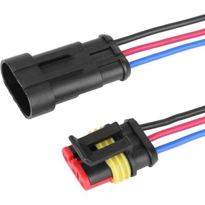 Scotch Fiche De Connecteur Électrique Étanche À 3 Broches Pour Voiture - Publicité Scotch Fiche De Connecteur Électrique Étanche À 3 Broches Pour Voiture - Publicité