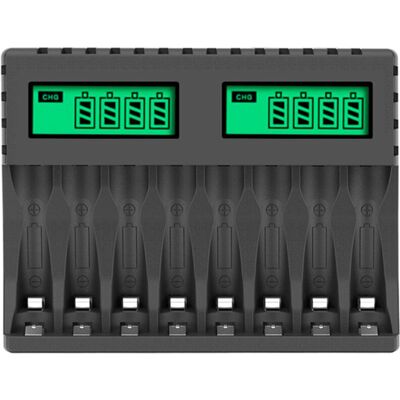 OEM 8 Slots Chargeur Piles Rechargeable Charge Rapide Pour Aa Aaa Rechargeable Avec Port Usb-crezuo - Publicité OEM 8 Slots Chargeur Piles Rechargeable Charge Rapide Pour Aa Aaa Rechargeable Avec Port Usb-crezuo - Publicité