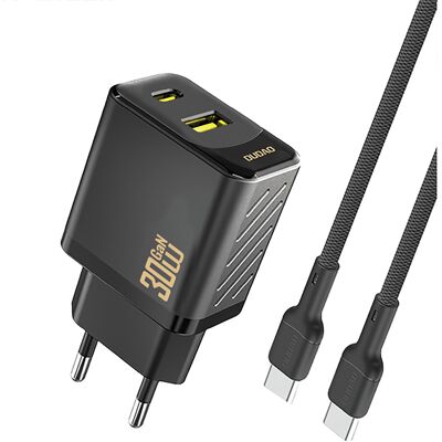OEM Chargeur Mural Usb-a/usb-c Avec Câble Usb-c Gan Pd 30 W - Noir - Publicité OEM Chargeur Mural Usb-a/usb-c Avec Câble Usb-c Gan Pd 30 W - Noir - Publicité
