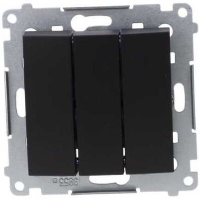 OEM Simon 54 Triple Bouton-poussoir (module) 10ax 250v Connecteurs Rapides, Noir Mat Dp31.01/49 - Publicité OEM Simon 54 Triple Bouton-poussoir (module) 10ax 250v Connecteurs Rapides, Noir Mat Dp31.01/49 - Publicité