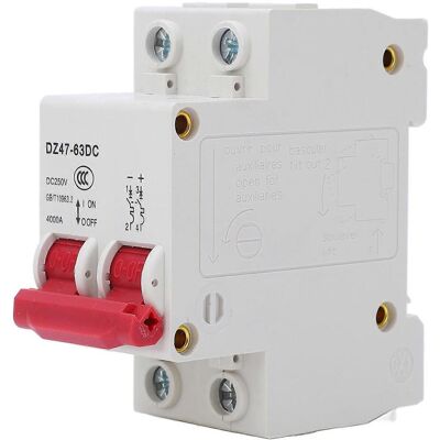 MIXHOME Disjoncteur Bipolaire Pour Systèmes Photovoltaïques, 250 V Cc, Pouvoir De Coupure De 4000 A, Adapté À Une Utilisation À Domicile Ou Au Bureau. Publicité MIXHOME Disjoncteur Bipolaire Pour Systèmes Photovoltaïques, 250 V Cc, Pouvoir De Coupure De 4000 A, Adapté À Une Utilisation À Domicile Ou Au Bureau. Publicité
