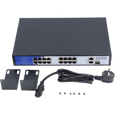 WEYTOLL Commutateur Ethernet 16 Ports 2 Liaison Montante 1 Sfp 38gbps Répartiteur Hub Réseau Avec Protection Contre La Foudre 100-240v Prise Ue - Publicité WEYTOLL Commutateur Ethernet 16 Ports 2 Liaison Montante 1 Sfp 38gbps Répartiteur Hub Réseau Avec Protection Contre La Foudre 100-240v Prise Ue - Publicité